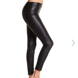 Blank nyc leather pull on skinny